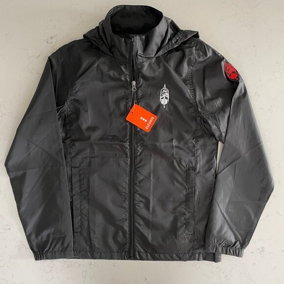 Elevate W Darien Lightweight Full Zip Windbreaker Jacket w Hood Black Sz XS NWT - Picture 14 of 14